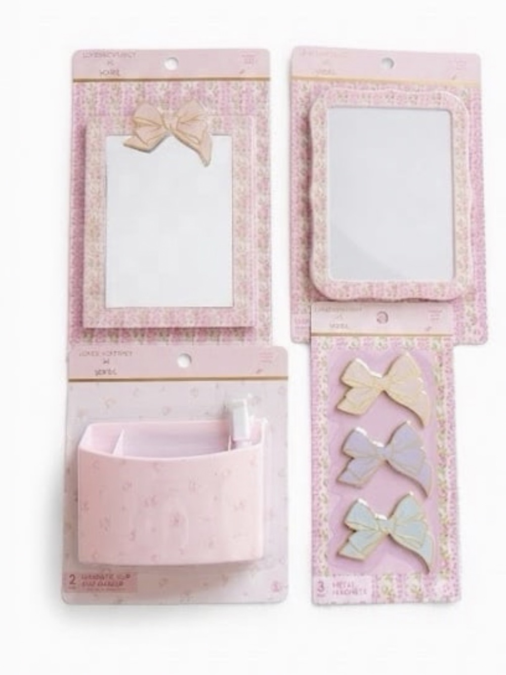 LoveShackFancy School Locker Dry Erase Board/Mirror/Magnets, Magnetic Cup